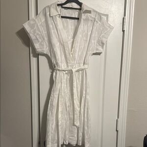 Elegant White Shirt Dress
